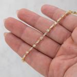6CT Baguette Simulated Diamond Women Pretty Tennis Bracelet 14k Yellow Gold Over