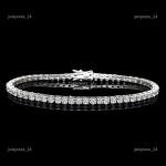 14K White Gold Diamond Tennis Bracelet for Moms