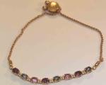 14K ROSE GOLD - LE VIAN MULTICOLORED SPINEL + DIAMOND (TDW .14Ct.) BRACELET