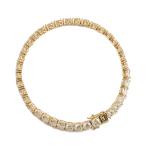 10K Yellow Gold Moissanite Tennis Bracelet,5MM 8.7-11.5CTTW, D Color, KD019