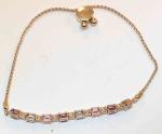 14K ROSE GOLD - LE VIAN MULTICOLORED SPINEL + DIAMOND (TDW .14Ct.) BRACELET