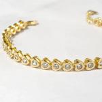 5CT Round Heart Tennis Bracelet in Gold
