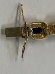 14k yellow gold  diamond sapphire gemstone  bracelet  ESTATE PAXXXX