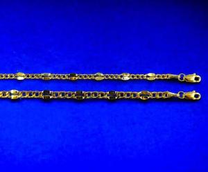 10K Yellow Gold 3mm-5mm SOLID Mirror Figaro Necklace Bracelet Chain Link 7"-30"