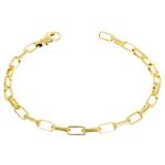 10k Yellow Gold Solid Handmade Fashion Link Bracelet 7" 5.6mm 10.5 grams