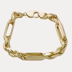 10mm Figarope Milano Bracelet in Silver or Gold