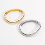 ZARD Wavy Bangle Solid Bracelet in 14k Gold