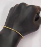 14K Real Solid Yellow Gold Rolo Link Chain Bracelet 7.5"-2.9mm
