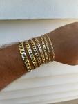 14k Gold Plated Sterling Silver Flat Cuban Bracelet