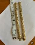 TWO 14k Italian Byzantine Solid Gold Bracelets. 7.5” Vintage, Rarely Worn
