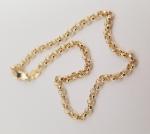 14K Real Solid Yellow Gold Rolo Link Chain Bracelet 7.5"-2.9mm