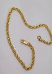 14K Real Solid Yellow Gold Rolo Link Chain Bracelet 7.5"-2.9mm