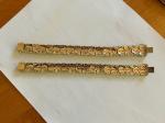 TWO 14k Italian Byzantine Solid Gold Bracelets. 7.5” Vintage, Rarely Worn