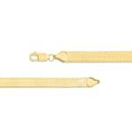 925 Sterling Silver Herringbone Chain Bracelet 7"-10