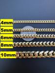 Mens Real Solid 14k Gold Vermeil 925 Silver Miami Cuban Bracelet 4-10mm 6.5-9"