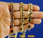 10K Yellow Gold SOLID Curb Cuban Bracelet Chain Link Real Gold 2mm-9mm 7"-9"