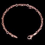14k Rose Gold Solid Handmade Fancy Link Bracelet 7" 5mm 12.4 grams