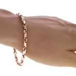 14k Rose Gold Solid Handmade Fancy Link Bracelet 7" 5mm 12.4 grams