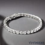 7 'Inch Long Tennis Wedding Bracelet Solid 14K White Gold 5 CT Round Cut For Her