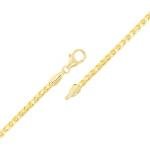 Italian 14k Yellow Gold Solid Diamond Cut Franco Chain Bracelet 7.5" 3mm 9.3gram