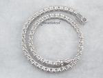 Solid 14K White Gold 7'' Inch Long Tennis Bracelet 6 CT Round Cut Wedding Gift