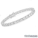 7 'Inch Long Tennis Wedding Bracelet Solid 14K White Gold 5 CT Round Cut For Her