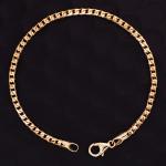 Italian 14k Yellow Gold Solid Diamond Cut Franco Chain Bracelet 7.5" 3mm 9.3gram