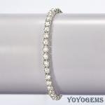 7 'Inch Long Tennis Wedding Bracelet Solid 14K White Gold 5 CT Round Cut For Her