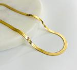 10K Yellow Gold 3mm Herringbone Anklet Bracelet