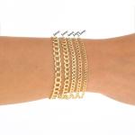 14K Yellow Gold Solid 1.5mm-12mm Curb Chain Cuban Link Necklace Bracelet 7"- 30"