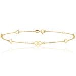 14K Gold Heart Anklet Bracelet