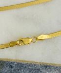 10K Yellow Gold 3mm Herringbone Anklet Bracelet