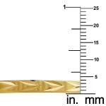 14k Yellow Gold Diamond-Cut Bangle Bracelet 4mm