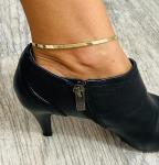 10K Yellow Gold 3mm Herringbone Anklet Bracelet