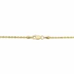 14K Yellow Gold Rope Anklet Chain - 10