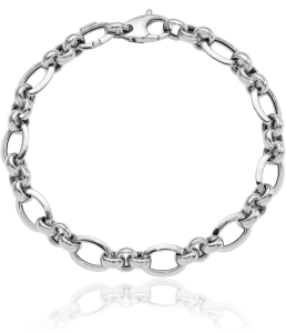 14K Solid White Gold Chain Bracelet