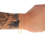 14K Yellow Gold 3.5mm Figaro Chain Bracelet