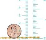 10k Solid Yellow Gold 3 mm Diamond-cut Rope Chain Bracelet, Lobster Claw - 7" 8"