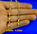 10K Yellow Gold 3mm-5mm SOLID Mirror Figaro Necklace Bracelet Chain Link 7"-30"