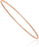 10K Solid 1.5mm Rose Gold Slip On Bangle Bracelet