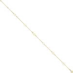 14K Gold Heart Anklet Bracelet