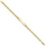 10K Yellow Gold Curb Link ID Bracelet