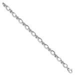 Solid White Gold Chain Bracelet in 14K