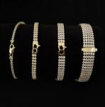 14k Solid Real Gold Tennis Bracelet, Cubic Zirconia Tennis Bracelet, Dainty 