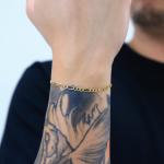 14K Yellow Gold 3.5mm Figaro Chain Bracelet