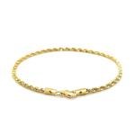 10k Yellow Gold Diamond Cut Rope Bracelet