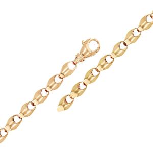 10k Yellow Gold Solid Handmade Fashion Link Bracelet 8.5" 5.3mm 12.5 grams