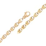 10k Yellow Gold Solid Handmade Fashion Link Bracelet 8.5" 5.3mm 12.5 grams
