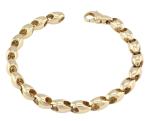 10k Yellow Gold Solid Handmade Fashion Link Bracelet 9" 7mm 32.2 grams