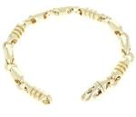 10k Yellow Gold Solid Handmade Fashion Link Chain Bracelet 9" 6.8mm 42.4 grams